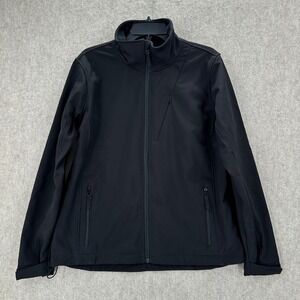 Iceburg Black Softshell Jacket Full Zip Casual Outerwear Men Size‎ L